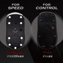 QSPEC FUJI ガラスマウスソール ブラック 黒 プロ仕様 ゲーミング 丸型 7mm 8個入り 万能ソール ユニバーサル スーパーラウンドエッジ加工 (汎用)