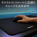 QSPEC SLUMP ゲーミングマウスパッド 490x420x3.5mm 布製 クロス ポリエステル 表面 高機能 ウレタンフォーム 滑り止め加工 100%フルフラット 大型 XLサイズ ブラック