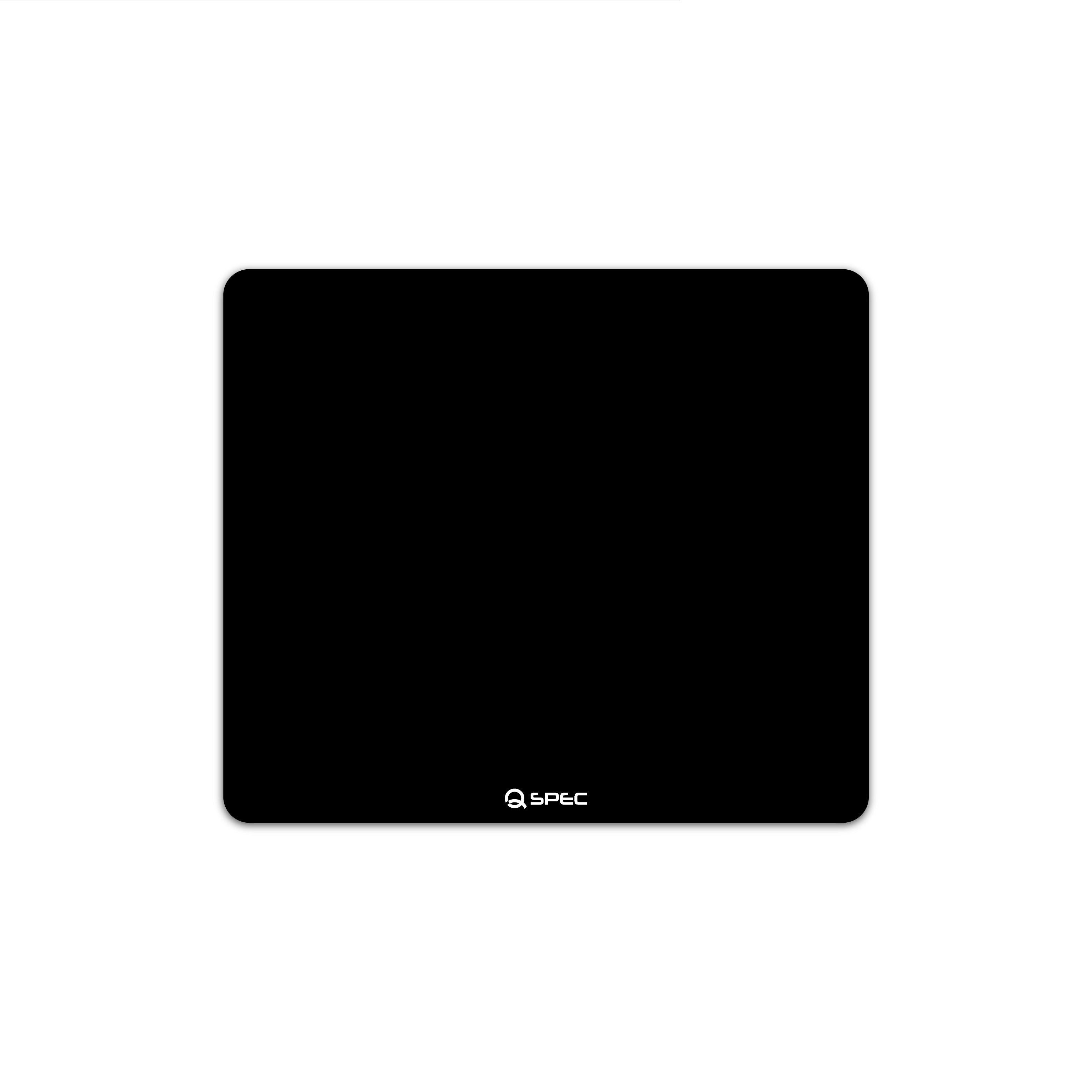 QSPEC SLUMP ゲーミングマウスパッド 490x420x3.5mm 布製 クロス ポリエステル 表面 高機能 ウレタンフォーム 滑り止め加工 100%フルフラット 大型 XLサイズ ブラック